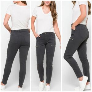 Pistola Hannah Cargo Skinny Pants Women’s 31 Gray Olive Stretch Utility EUC